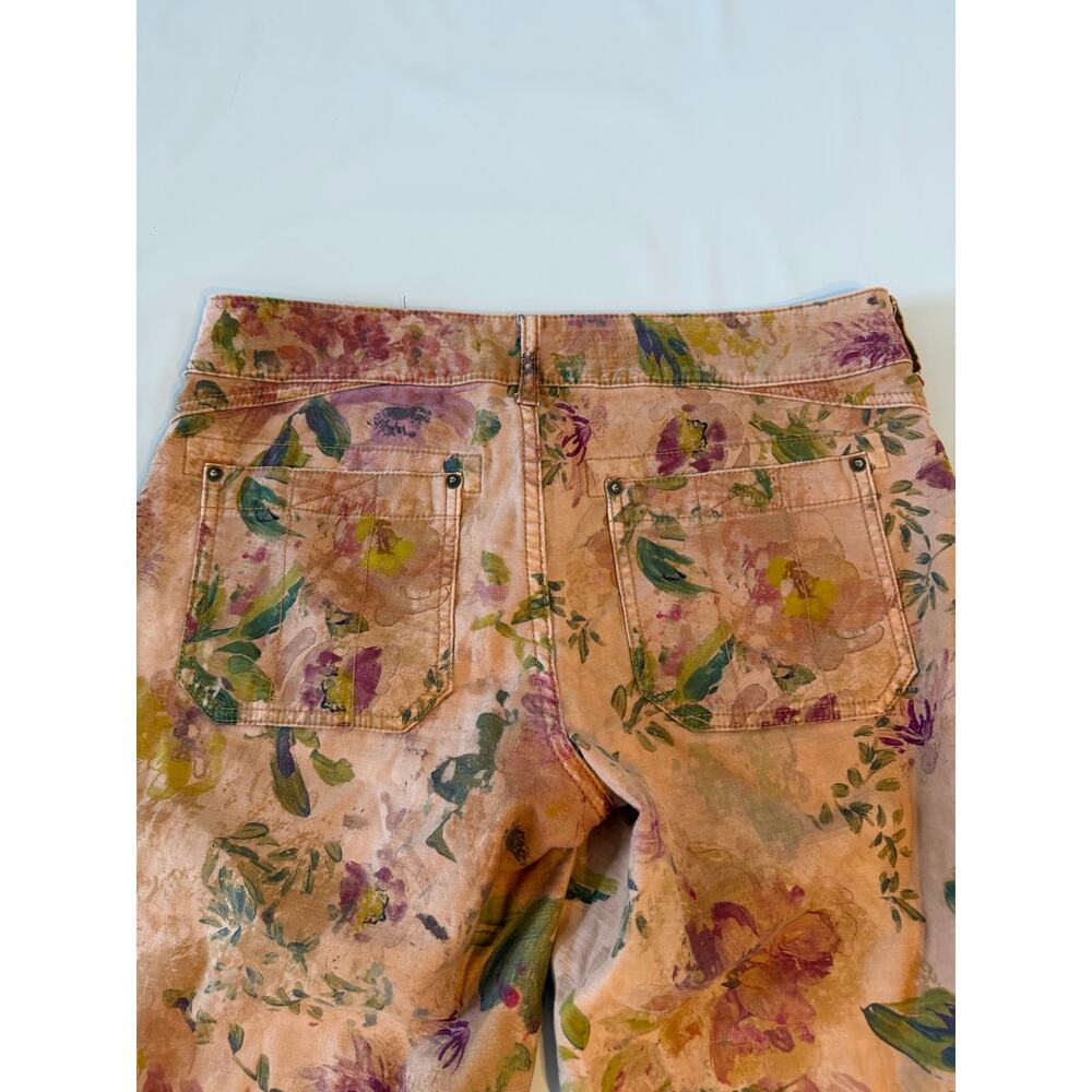 Pilcro Anthropologie Wanderer Straight Leg Jeans Women 30 Cottage Floral Rose - Picture 13 of 16